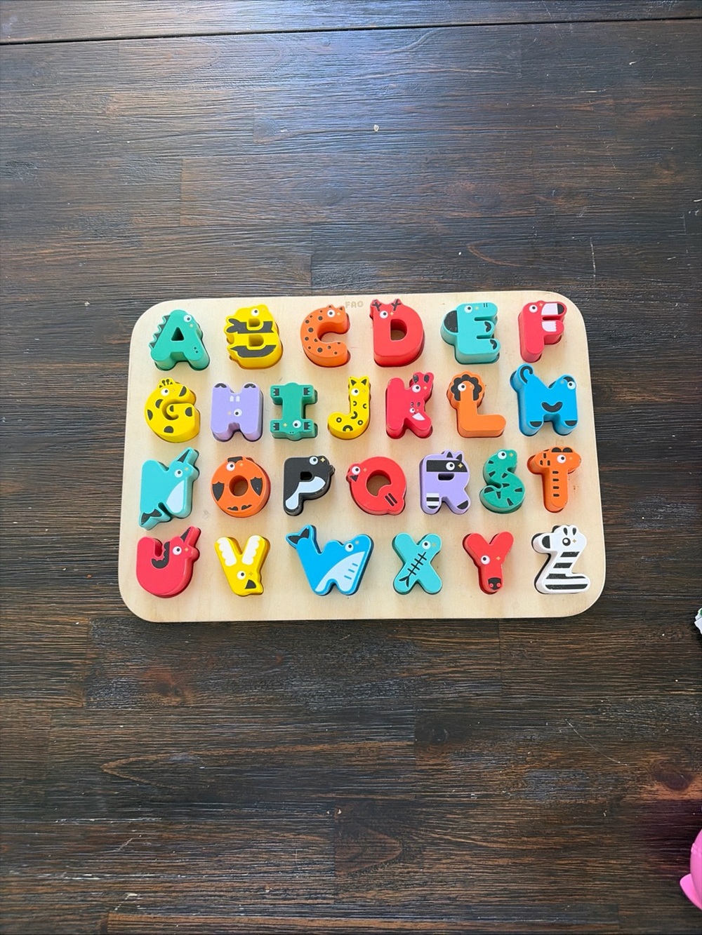 Fao Schwarz Wooden Alphabet Puzzle - Multicolor Kids Toy